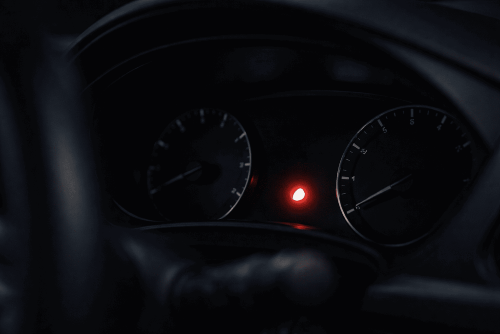 停車中に点滅するセキュリティ警告灯のイメージ