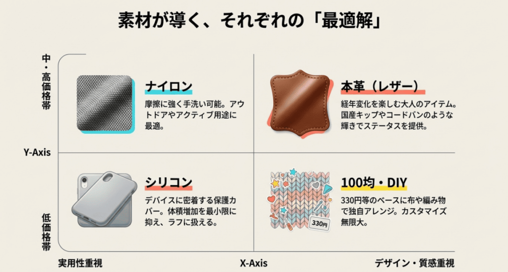 素材が導くそれぞれの最適解