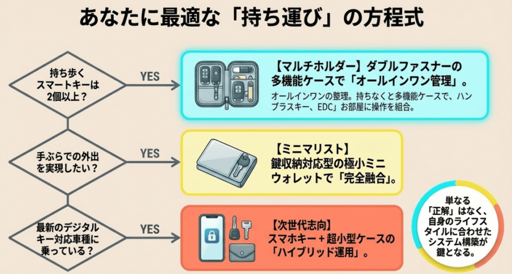 あなたに最適な持ち運びの方程式を表した画像