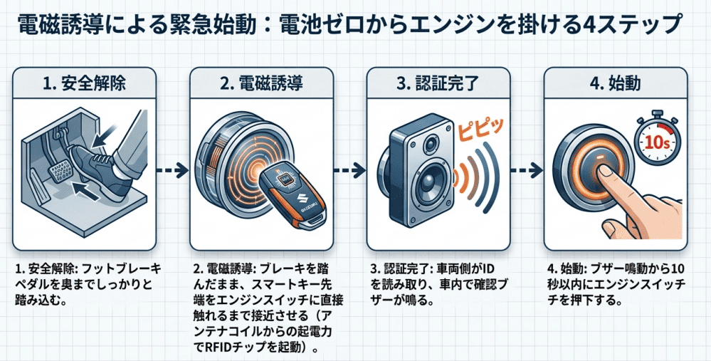 エマージェンシースタート(緊急始動)の完全手順
