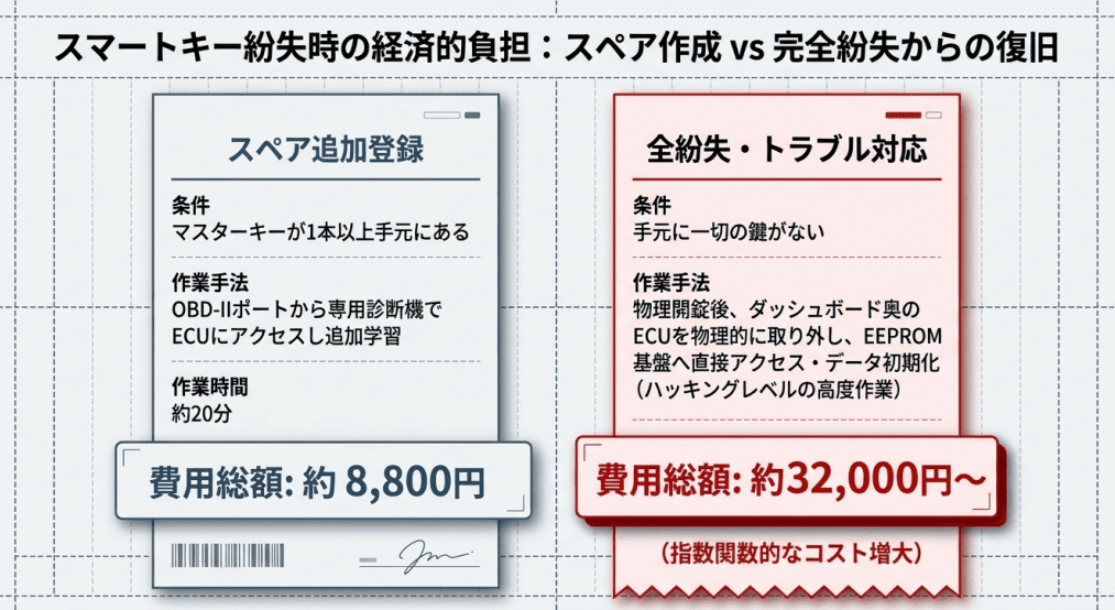 ハスラーのイモビライザー解除にかかる費用