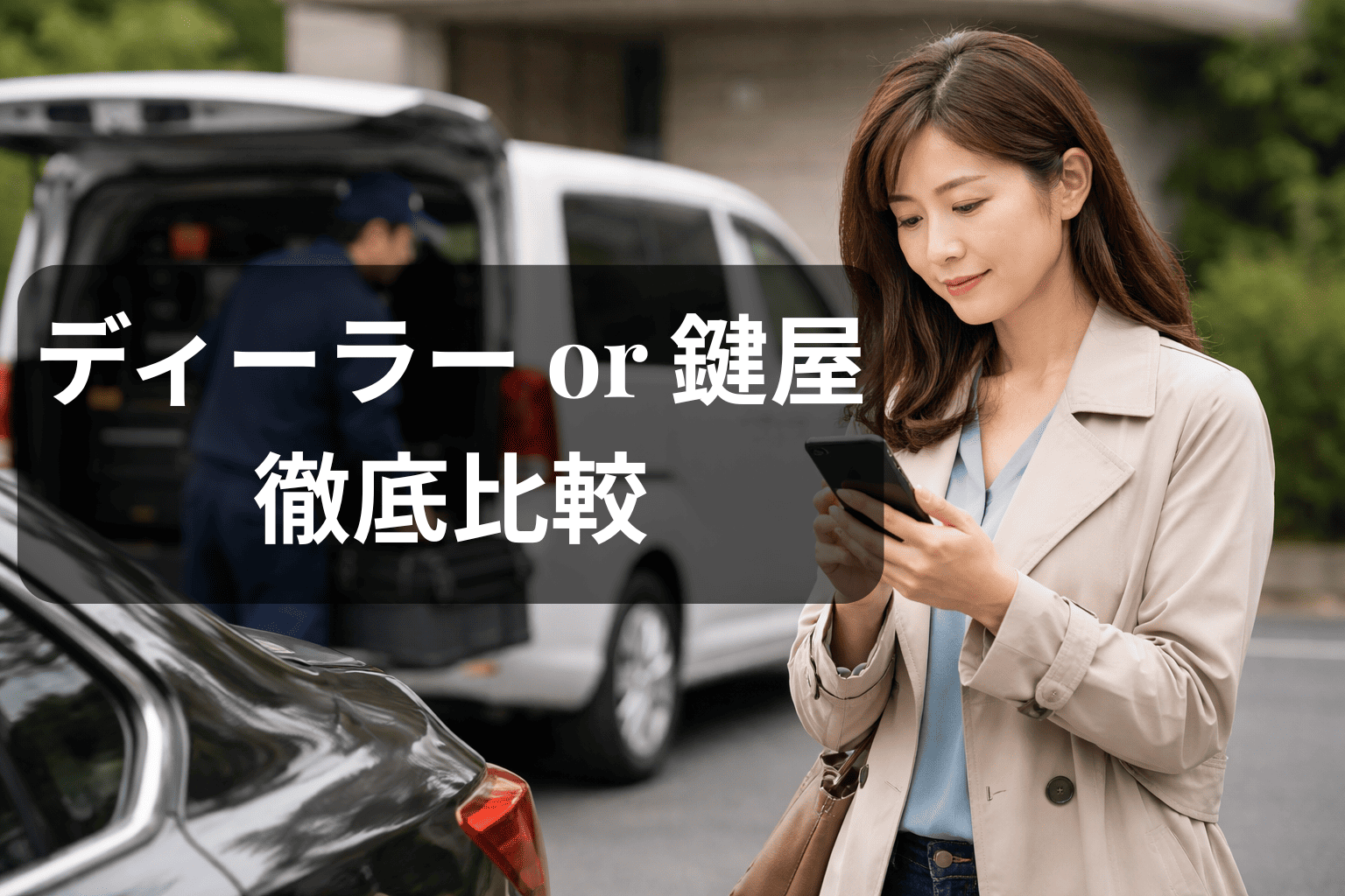 【車の鍵紛失】ディーラーと鍵屋を比較！安くて早いのはどっち？